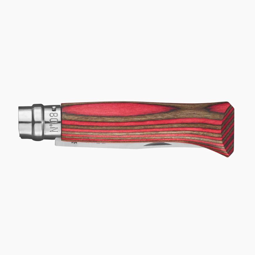 couteau N08 Bouleau Lamell Rouge - Opinel