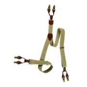 Bretelles pour pantalon Lin Cuir Beige - Riserva
