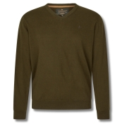 Pull Col en V Pine en laine Mérinos Vert - Seeland