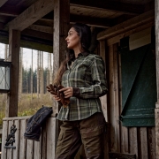 Chemise Pajala Femme Olive Check - Härkila