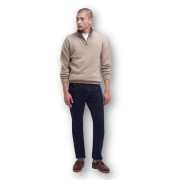 Pull Nelson Essential Half Zip Beige - Barbour