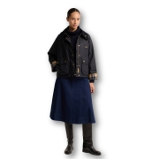 Veste Huilée Icons Modern Spey Barbour - Navy / Birchwood