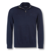 Pull Cotton Half Zip Knitted Jumper Barbour – Navy