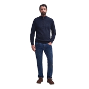 Pull Cotton Half Zip Knitted Jumper Barbour – Navy