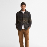 Surchemise Barbour Woodlane Brushed Check Overshirt - Shadow Classic Tartan